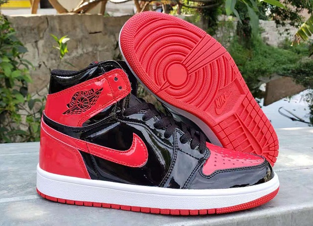 Air Jordan Retro 1 SuperA Patent Bred - Click Image to Close